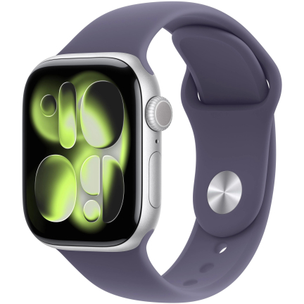 Apple Watch 11 46mm Silver Aluminum Case / Purple Fog Sport Band