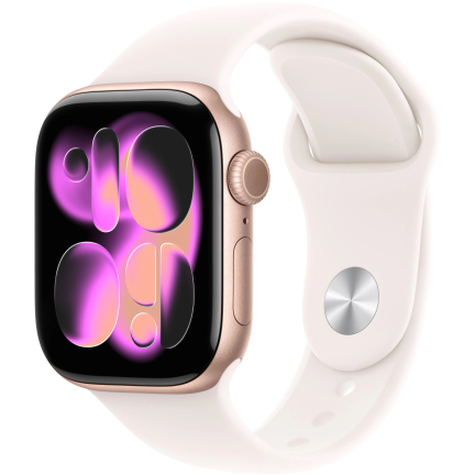Apple Watch 11 42mm Rose Gold Aluminum Case / Light Blush Sport Band